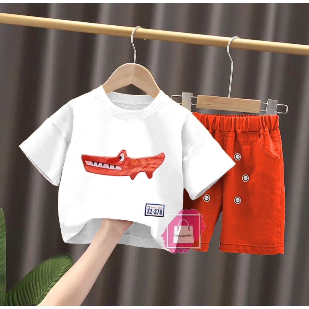 PROMO SETELAN BAJU ANAK TERBARU MOYIF BUAYA KIDS 1-5 TAHUN SETELAN BAJU ANAK LAKI LAKI SETELAN BAJU ANAK PEREMPUAN TERBARU