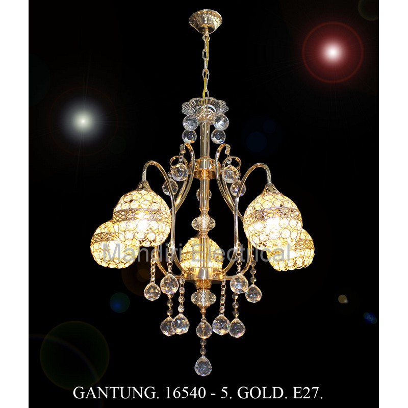 Lampu Hias Gantung Crystal Ruang Tamu 16540 / 5