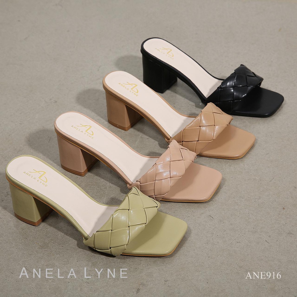 ANELA LYNE SANDAL MULES HEELS PLATFORM ONYX ANE916 ORIGINAL