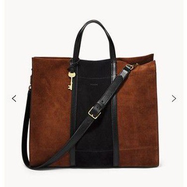 TAS FOSSIL CARMEN TOTE LARGE BROWN BLACK ZB7891199