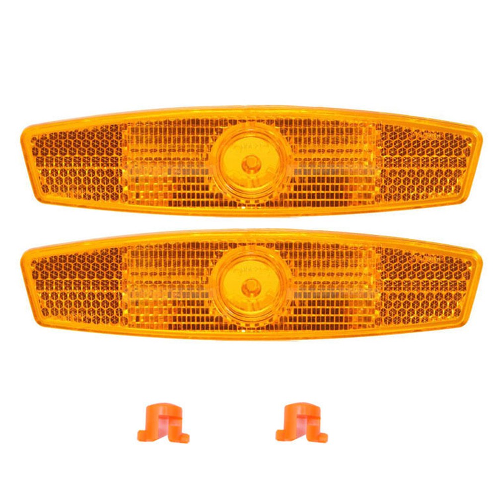 2pcs Bicycle Bike Wheel Reflector Spoke Reflective Mount Vintage Clip Warning TB