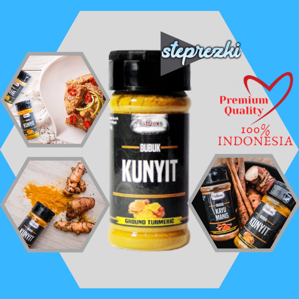 

BUBUK KUNYIT BUMBU DAPUR BUBUKPENYEDAP RASA NON MSG TABUR REMPAH TURMERIC POWDER PREMIUM
