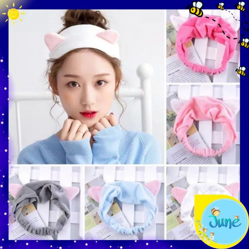 [JUNECOLLECTIONS] BANDO KOREA BENTUK TELINGA KUCING HEADBAND BANDO MANDI #1133