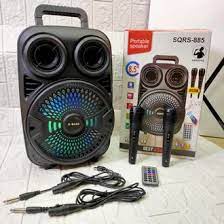 (COD) Speaker Bluetooth SQ 885 double Mic 8.5 inchi // Speaker karoke 2 mic