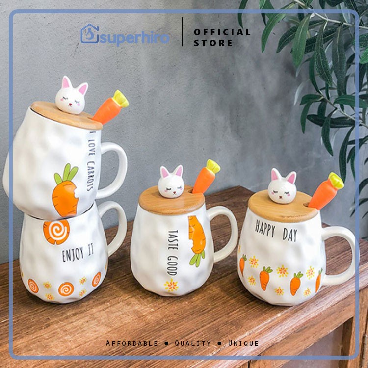 Mug Gelas 3D Dengan Tutup Hadiah Gift Kado Premium Lucu Motif