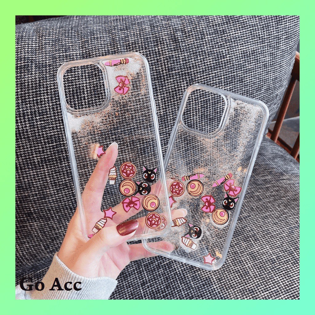 Sailormoon Soft case Air Glitter Iphone 6 6s 7 8 SE 6+ 6s+ 7+ 8+ X Xs Xr Xs Max 11 12 13 Pro FH04