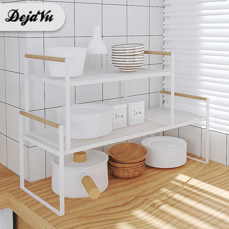 Dejavu Rak Panci Bawah Wastafel Rak Bumbu Dapur Rak Lemari Kabinet Kitchen Tempat Bumbu Multifungsi 