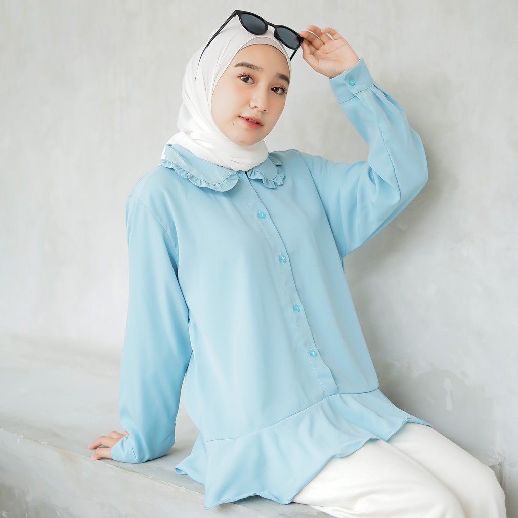 Blouse Mewah Wolfis Premium Fashion Baju Atasan Wanita Muslim Ootd Kekinian Terbaru 2021