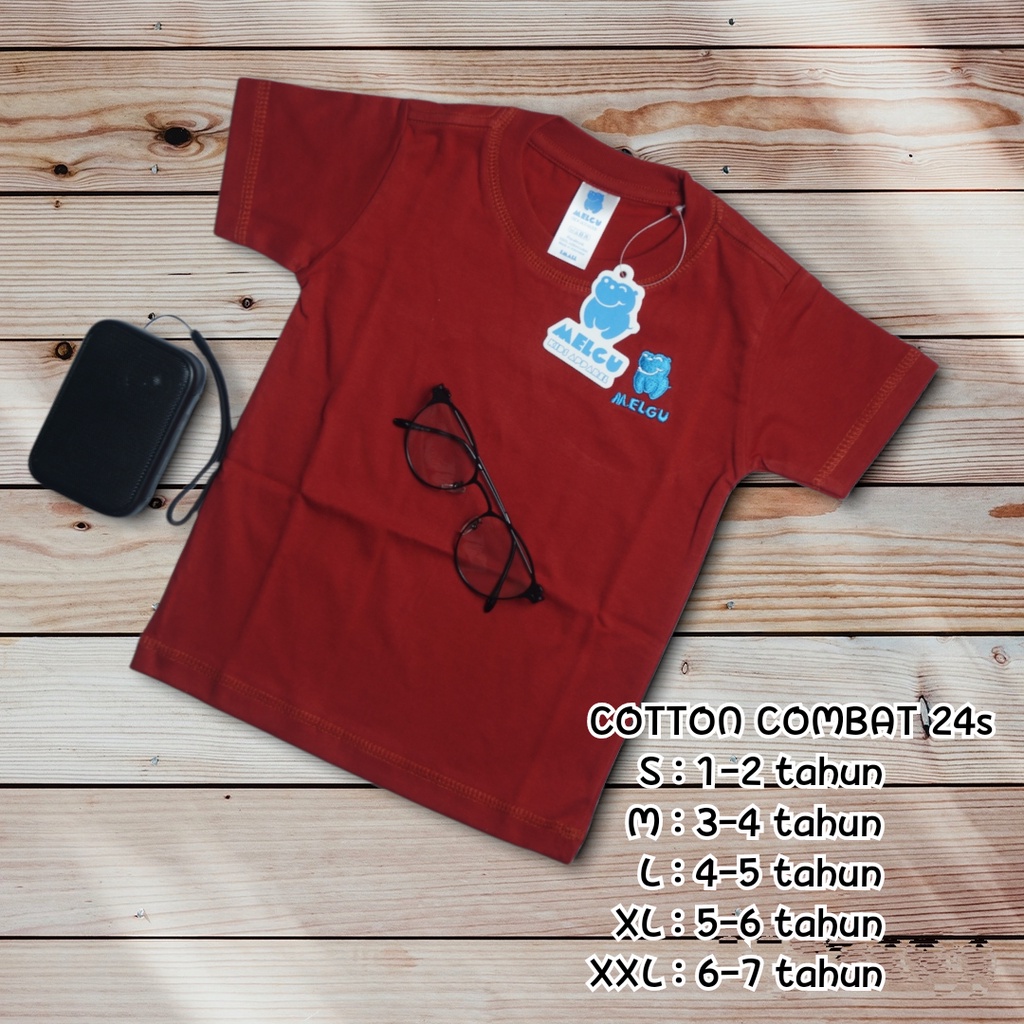 Baju Kaos Polos Anak Premium Bahan Cotton Combat 24s