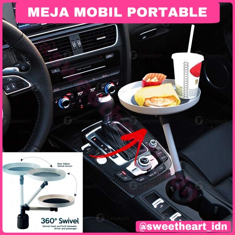 Meja Mobil Portable Aksesoris Mobil Meja Makan Minum Serbaguna