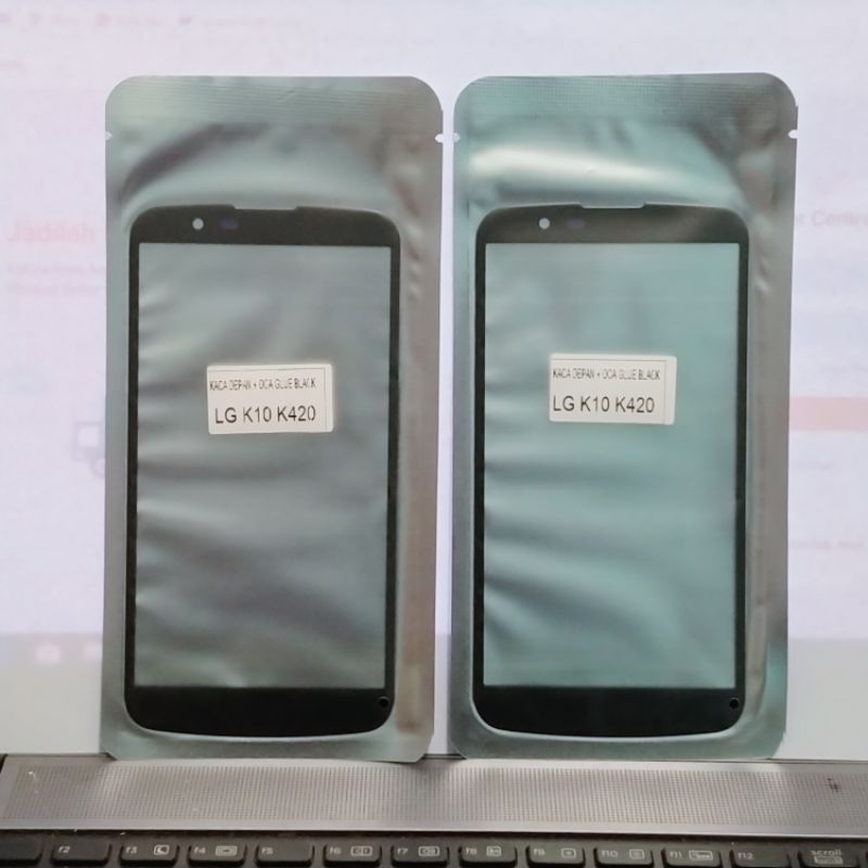 KACA TOUCHSCREEN LG K10 2016 K420 K430 KACA LCD GLASS + OCA GLUE ORIGINAL