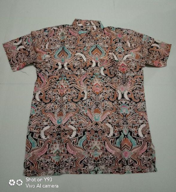 Bswart Batik Hrb026 Kenongo Hem Pendek Padi Pekalongan M L Xl Batik