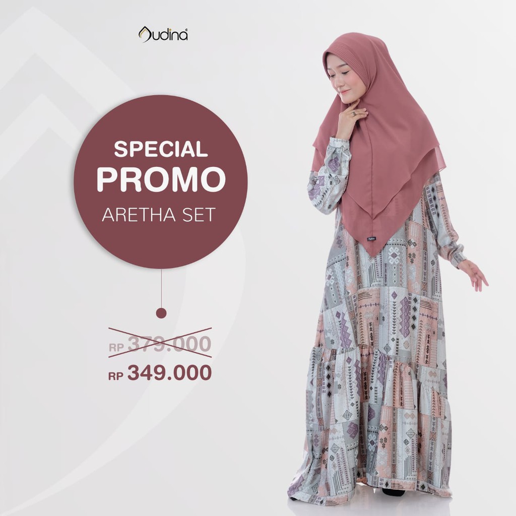 GAMIS PESTA/ DRESS SYARI/ MOTIF ABSTRAK/ ARETHA SERIES