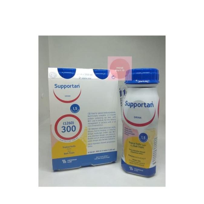 

(BISA COD) Supportan Drink Tropical Fruits 200 ML [1 box/4 botol] TERJAMIN Kode 1020