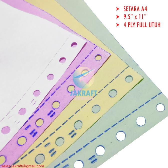 

Kertas Continuous Form A4 9.5 X 11 4 Ply (K4) Full Utuh Ncr W Komputer Bengbengstar1