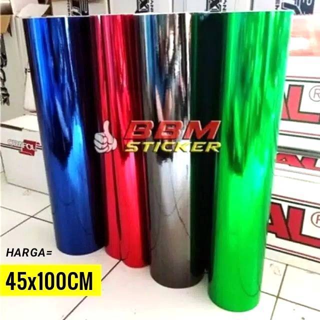 Stiker Chrome Krom Skotlet Motor Mobil Per 1 Meter Shopee Indonesia