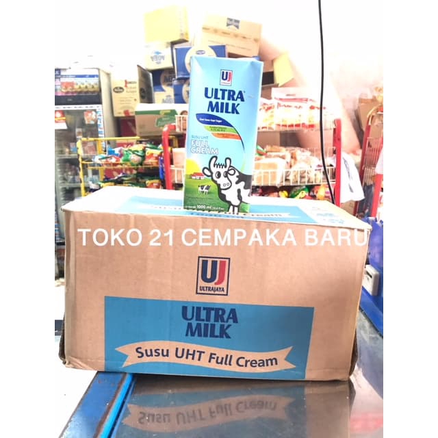 

Susu UHT ULTRA MILK FULL CREAM 1000ml 1 KARTON isi 12 PACK | 1000 ml 1 liter