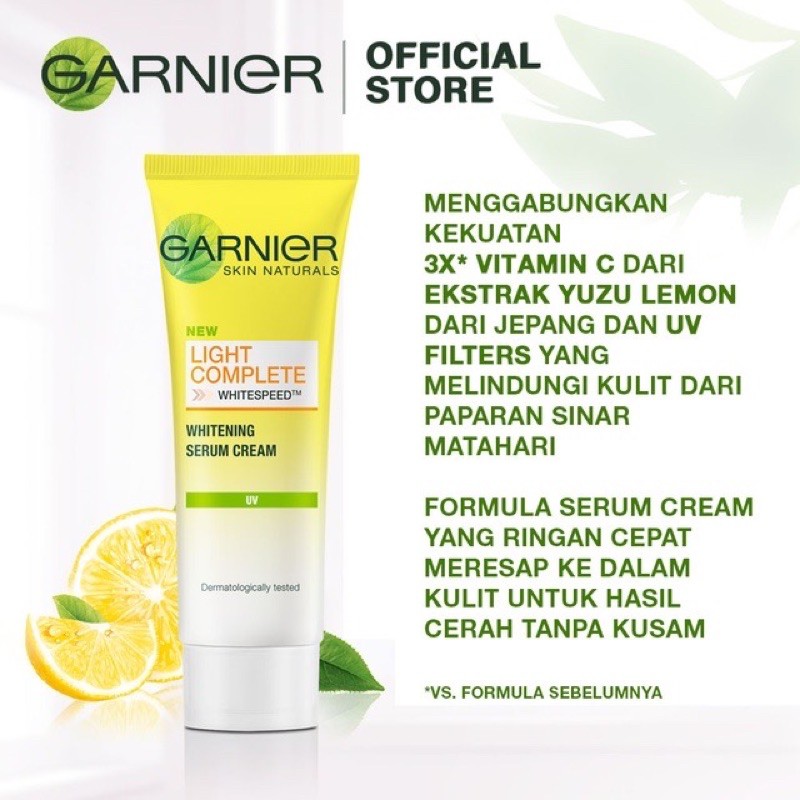 GARNIER BRIGHT COMPLETE WHITE SPEED SERUM / DAY CREAM UV