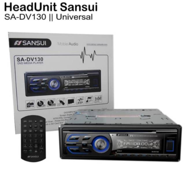 Single din Sansui SA-DV130 Rp.405.000
