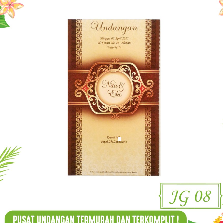 Blangko Undangan Pernikahan Murah Jago 08