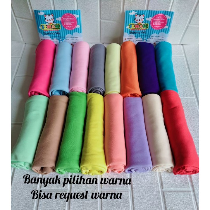 ECER/SATUAN BEDONG BAYI JUMBO WARNA TERKUMPLIT BAHAN ADEM LEMBUT POLOS RAINBOW