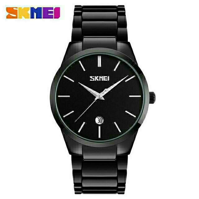 Jam Tangan Pria / SKMEI 9140 Analog Date / Jam Tangan Stainless Steel Analog Original / SKMEI