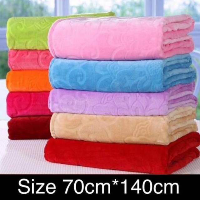 Termurah Handuk microfiber Polos gramasi kembang 70 x 140 /Handuk Mandi Lembut Daya Serap Air Tinggi