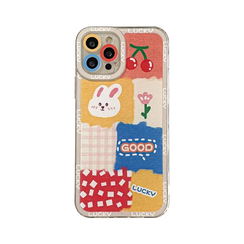Soft case Silikon Transparan 13pro 13prm Motif Kartun Untuk iphone 11 12pro MAX 7p 8p XS MAX Xr 11 MAX 7se-se20207se-se
