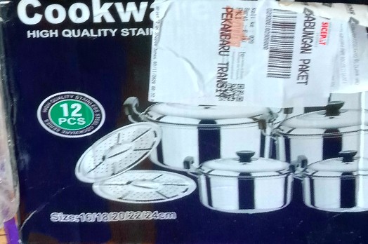 Panci Set Steamer Stainless - 12pcs