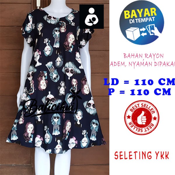 BALICIHUI DASTER PAYUNG BALI BUSUI BEST SELLER Daster Busui Jumbo Dress Payung Daster Tidur