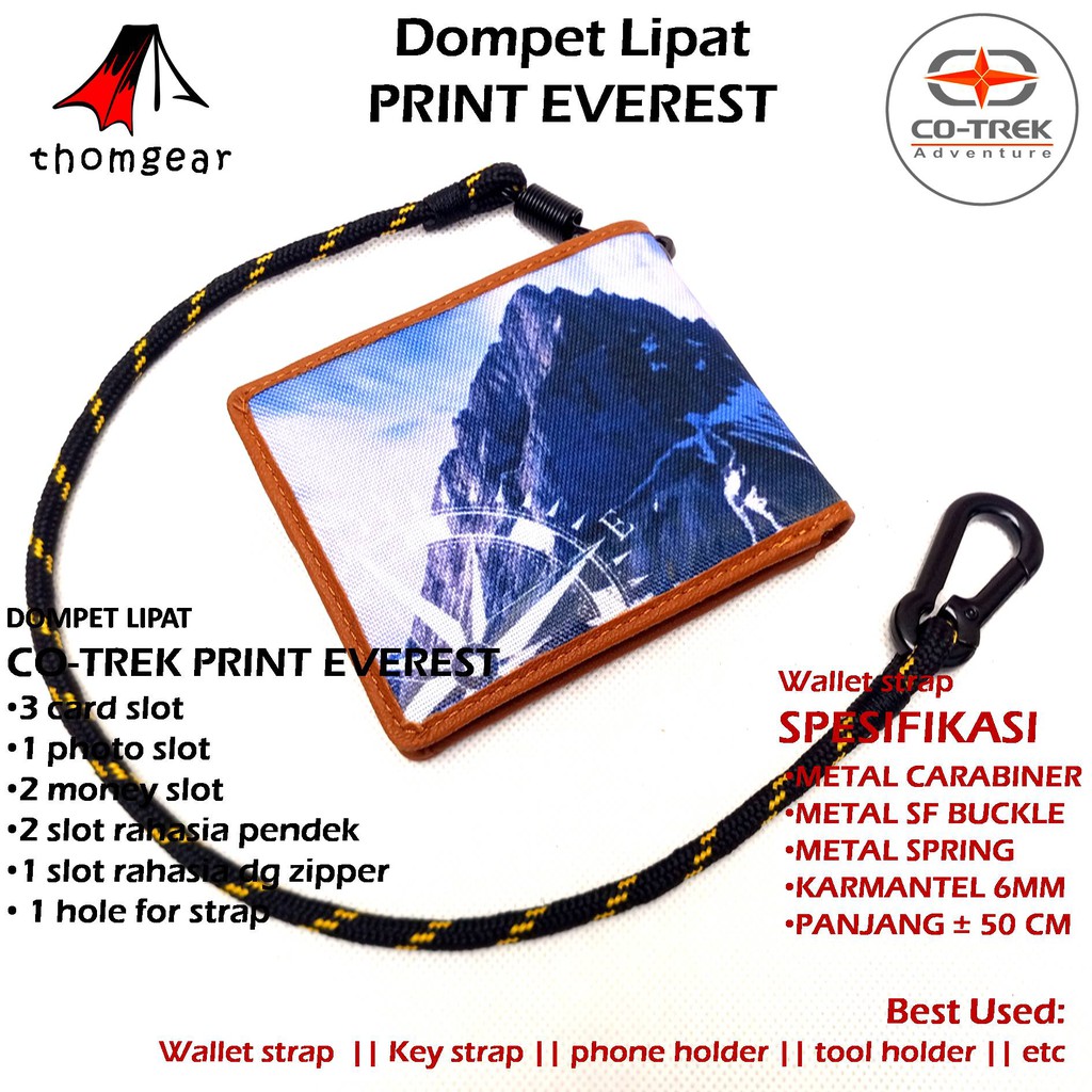 Thomgear Dompet Cotrek Co-Trek Adventure Dompet Print Forest Dan Everest Thomgear Probolinggo Paiton