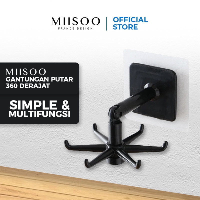 MIISOO Gantungan putar 360 derajat peralatan dapur Gantungan hook kamar mandi-1