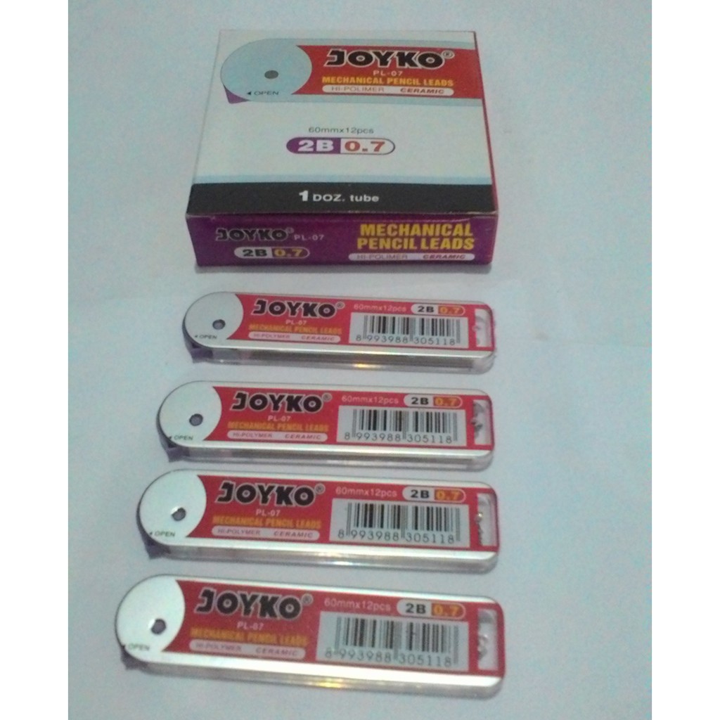 

Isi pensil mekanik 2B 0.7mm joyko PL-07 / Mechanical pencil lead 0.7mm joyko PL-07 pertube(12pcs)
