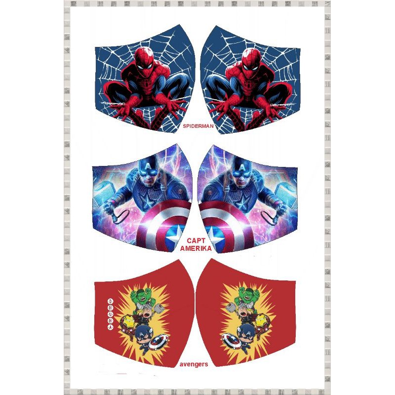 Masker kain anak duckbill 3ply