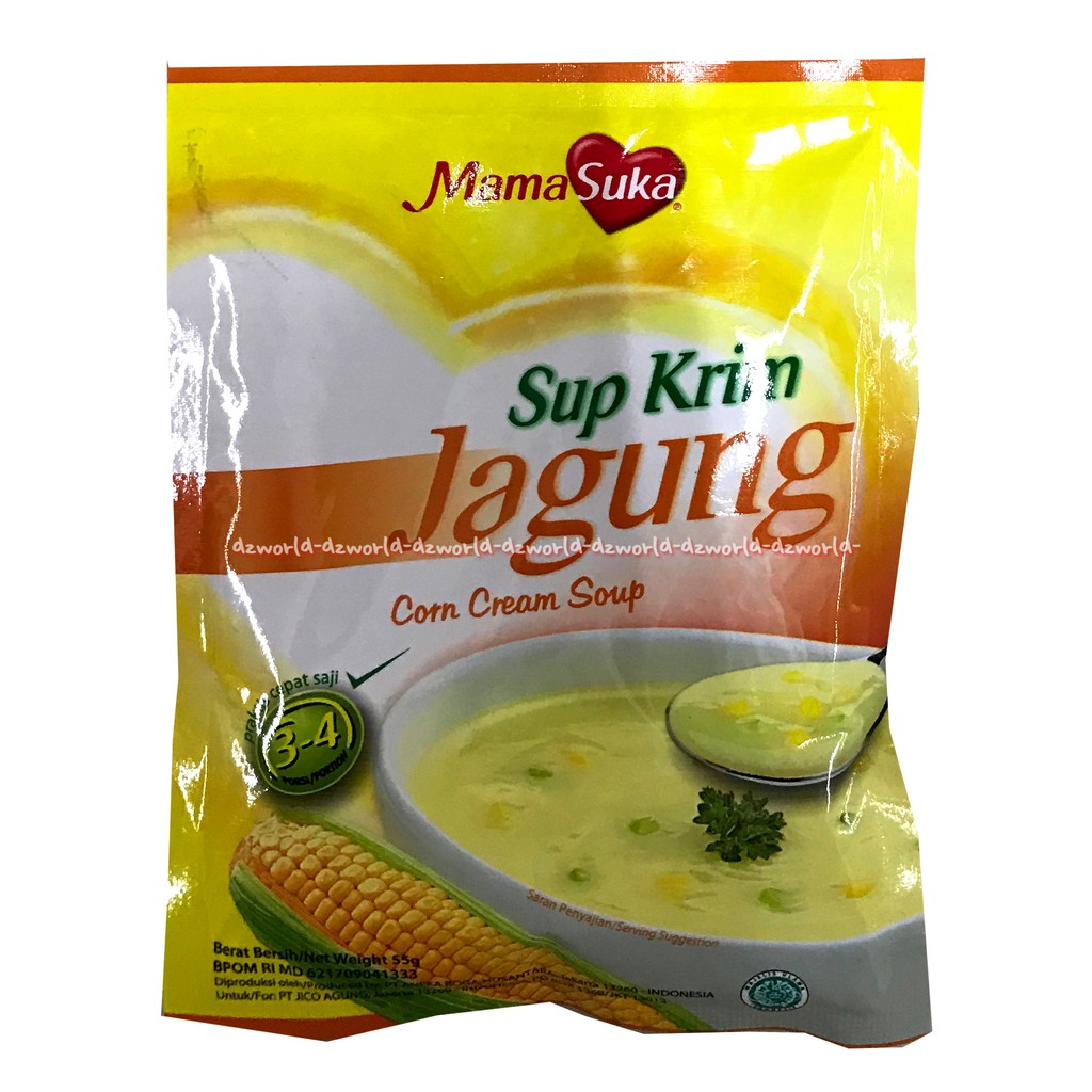 Sup Krim Jagung Ayam Jamur Mama Suka Komplit Sop cream Instan Sup Praktis 55gr