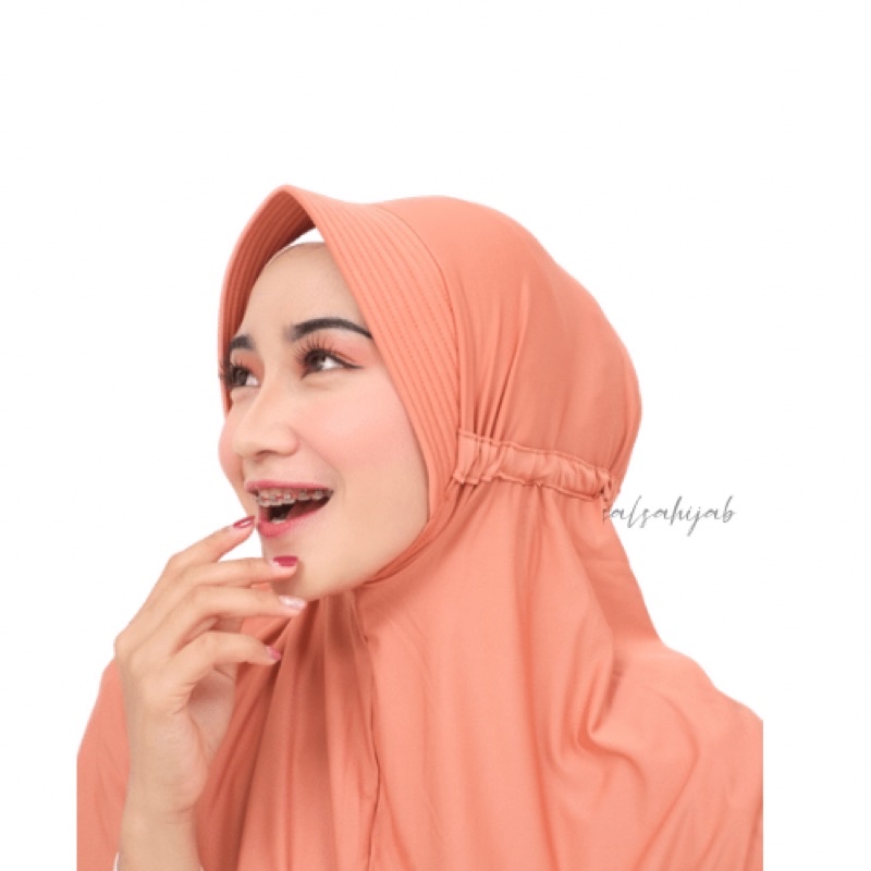 TERLARIS Bergo serut / serut jokowi / hijab sekolah / jilbab instan serut