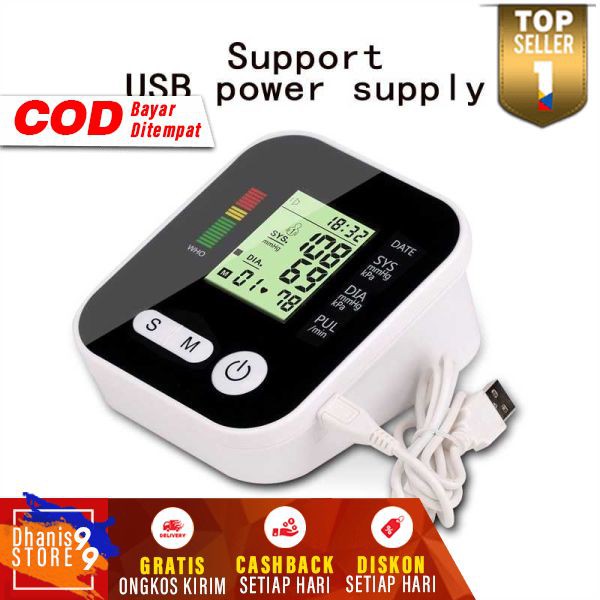 $200@ Tensimeter Pengukur Tekanan Darah Digital Murah Tensi Meter Sphygmomanometer Alat Medis