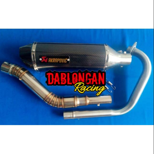 knalpot AKRAPOVIC carbon VIXION  R15 BYSON SCORPIO CBR CB VERZA