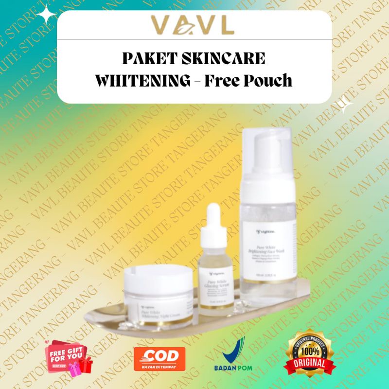 VAVL Pure White Series Package / Paket Skincare Wajah Original / Cream Wajah Pemutih BPOM
