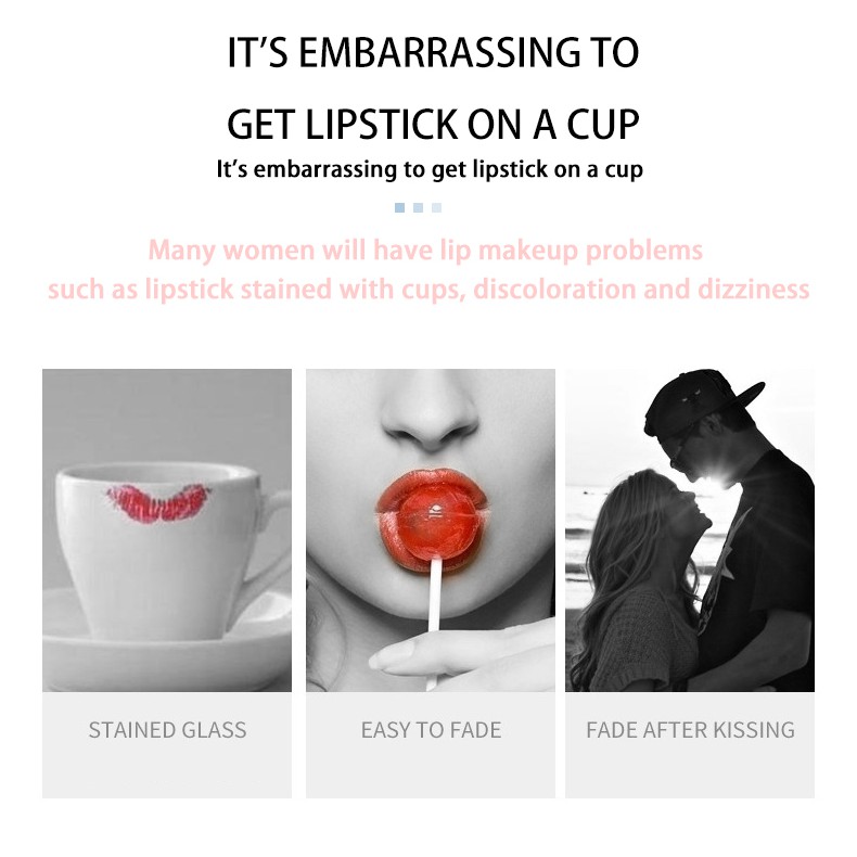 !CUCI GUDANG! KISS OF LOVE Lipstick Raincoat Non-stick cup / Waterproof Lipstik Matching Partner