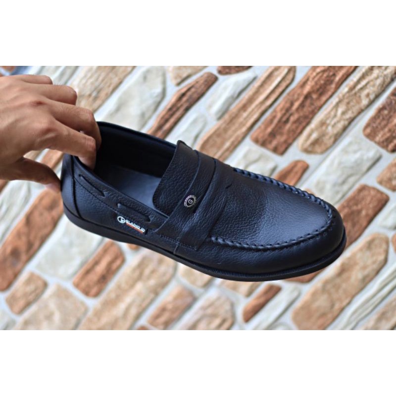 ENOZSTORE - SLIP ON KASUAL PRIA KULIT ASLI ORIGINAL SEPATU SLOP KEREN TRENDY COWO KEKINIAN