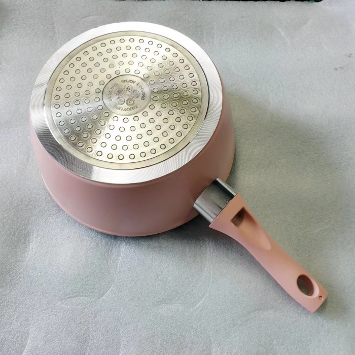 Panci Marble 18cm Panci susu Sauce Pot Mini Anti Lengket INDUCTION OK