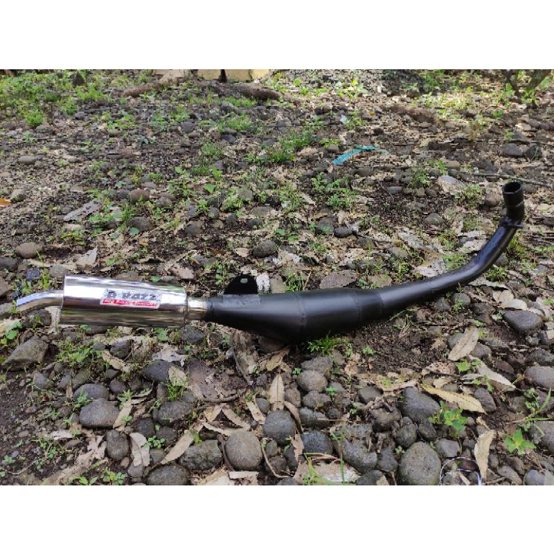 Knalpot BPAZZ SATRIA 2 Tak Standar Racing Slincer Croom Hitam // rx king/ninja/satria hiu/fizr/rxz a