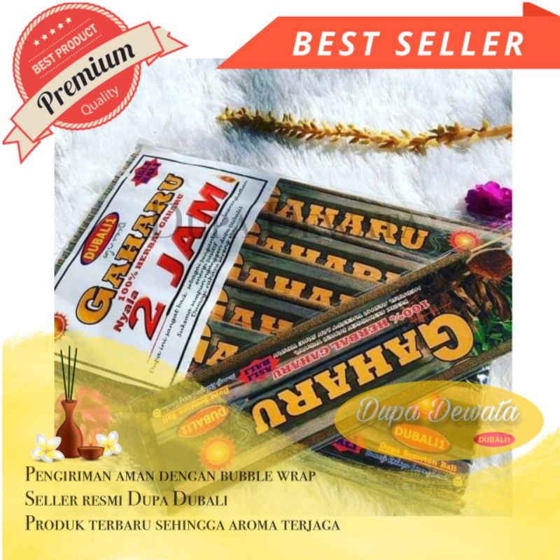 Dupa Hio Gaharu Dubali1 Nyala 2 Jam Bundle Incense Stick Dupa Bali Wangi herbal Aromatherapy