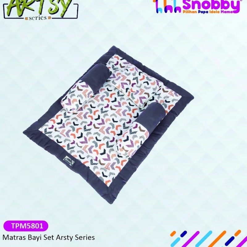 Snobby Baby Mattress Matras Bayi Set Bantal Peang + Guling Motif Artsy Series - TPM 5801