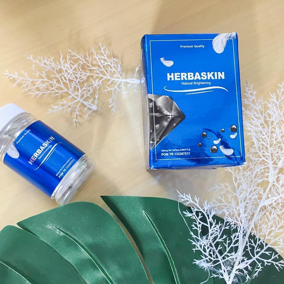 HERBASKIN PEMUTIH KULIT PENGHILANG FLEK HITAM ISI 50 KAPSUL