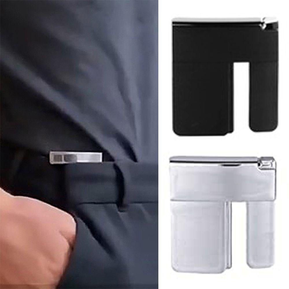 Lazy Tighten The Waistband Adjustment Pants Waist Buckle Clip Unisex Folding Waist Closing Button Tool Removable