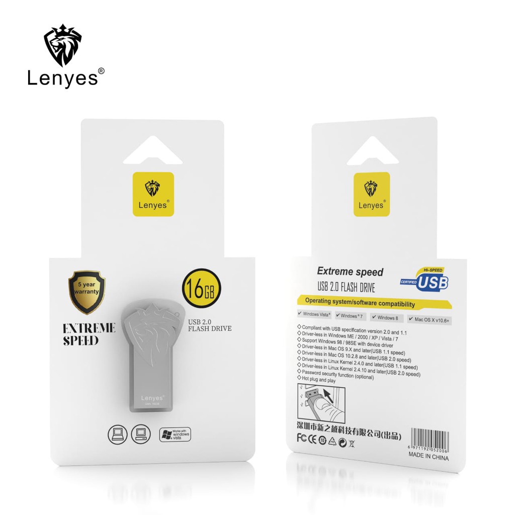 LENYES LIONKING USB Flashdisk 2.0 Original High Capacity Flash drive 64gb