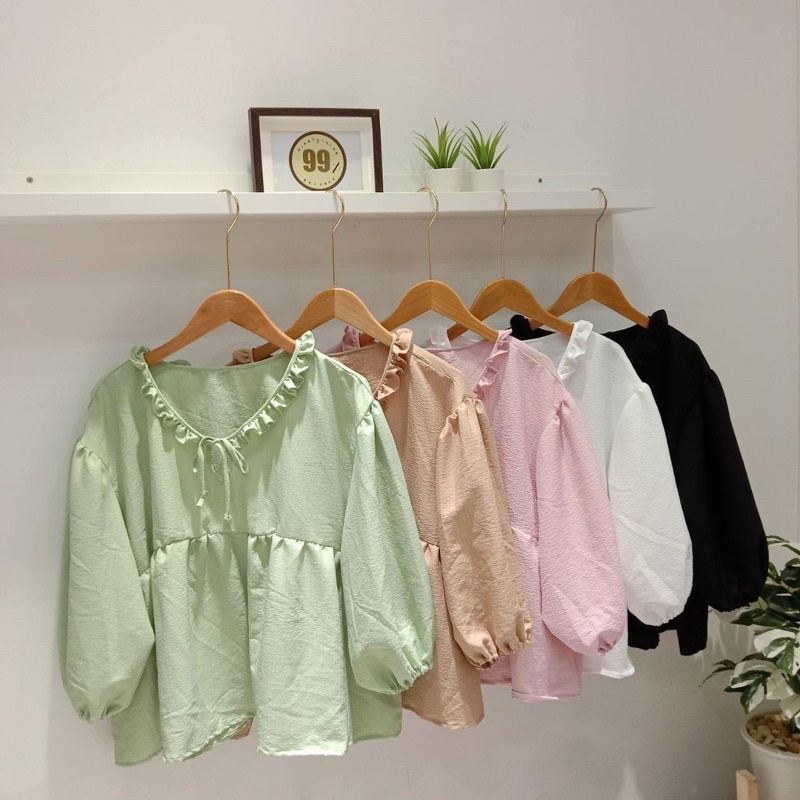 Dyra crinkle Blouse Premium Import Bangkok