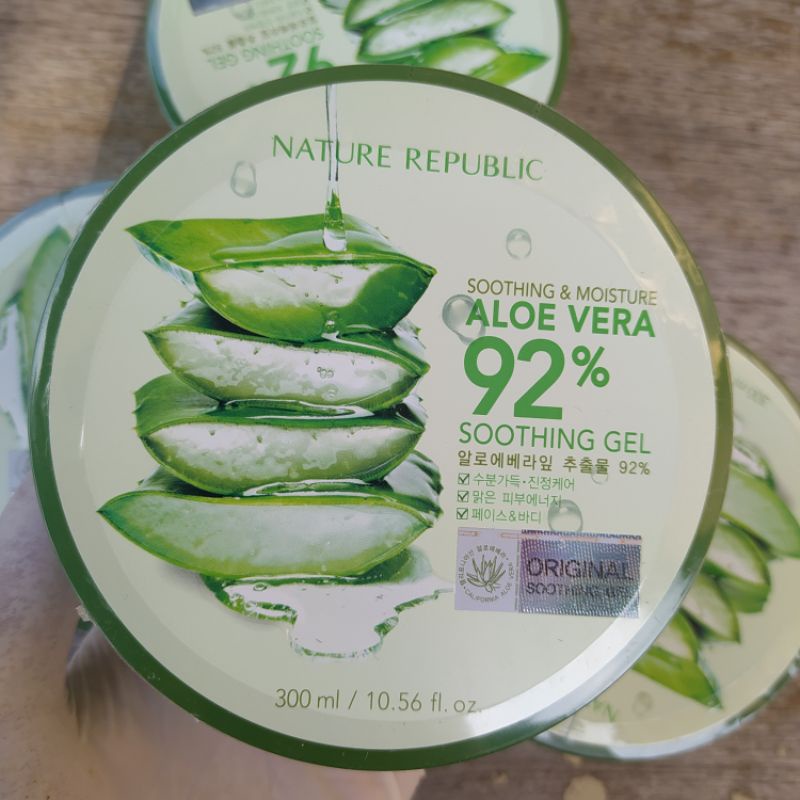 [READY] NATURE REPUBLIC ALOE VERA 92% SOOTHING GEL 300ML ORIGINAL